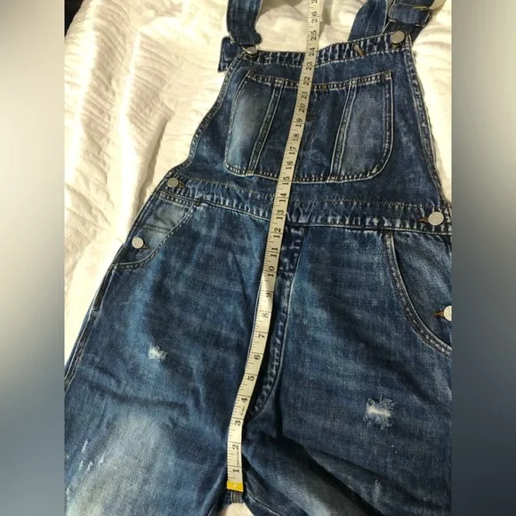 Sandrine rose slouchy denim overalls